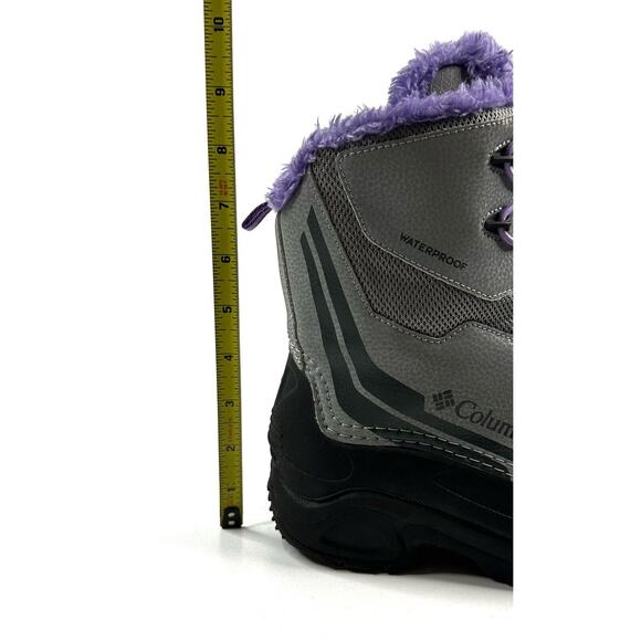 Columbia Bugaboot Plus IV Omni-Heat Boot Girl's Size 6 Gray Purple BY5954-036 - Picture 8 of 11